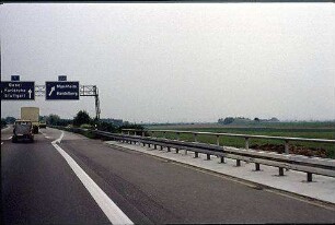 Hauptfahrbahn West (Frankfurt Richtung Karlsruhe): Zufahrt auf AK Heidelberg