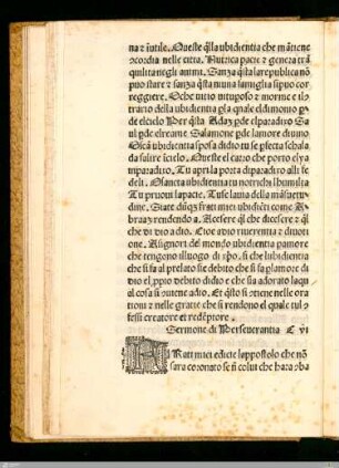 Sermone di perseuerantia