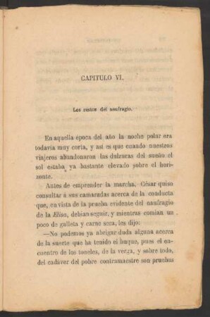 Capítulo VI. - Los restos del naufragio.