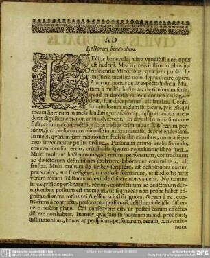 Ad Lectorem benevolum