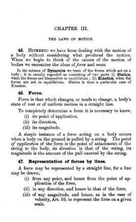 Chapter III.: The Laws of Motion.