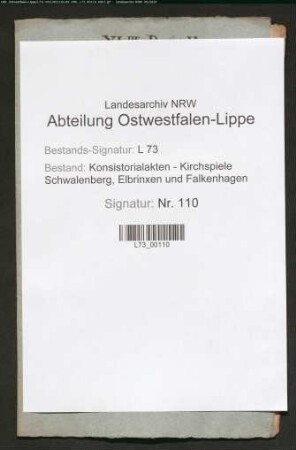 Gebühren und Abgaben [Akzidenzien, Opfer] für Pastor und Küster