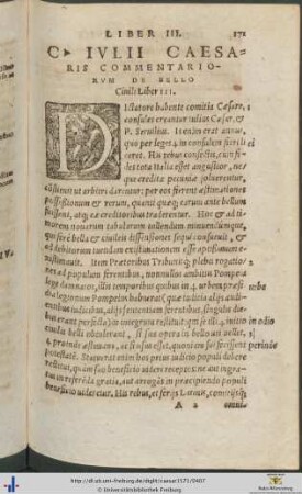 Gaii Iulii Caesaris Commentariorum De Bello Civili Liber III
