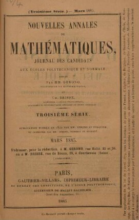 Mars 1885.