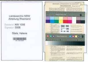 Entnazifizierung Helene Stiels , geb. 12.07.1912 ()