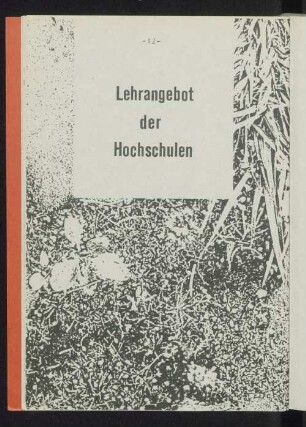 Lehrangebot der Hochschulen