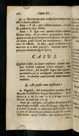 362-370, Casus. Quidam Gallus in itinere constitutus instante ...