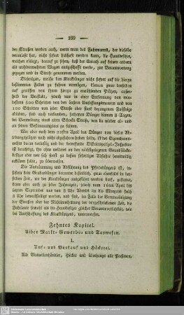 Zehntes Kapitel. Uiber Markt- Gewerks- und Taxwesen