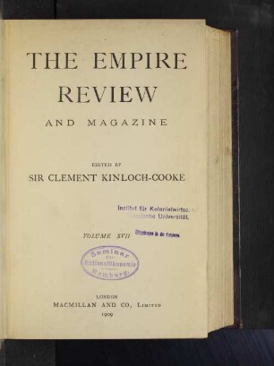 17.1909, Nos. 97-102 (February-July): The Empire review and journal of British trade