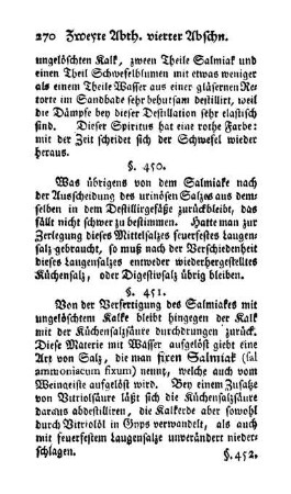 Küchensalzsäure und Kalkerde: fixer Salmiak, Kalköl, Hombergischer Phosphorus (§§. 450-452)