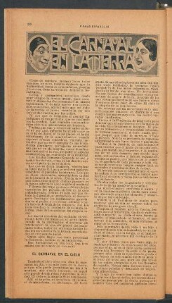 El carnaval en la tierra : Firmas españolas