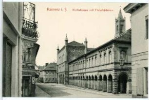 Kamenz. Kirchstraße mit Fleischbänken
