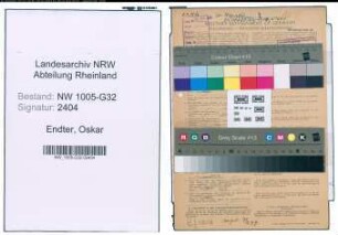Entnazifizierung Oskar Endter , geb. 06.04.1898 (Techn.Angestellter)
