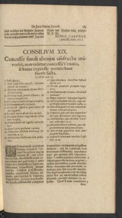 Consilium XIX.