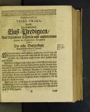 Poenitentialium Trias Prima, ...