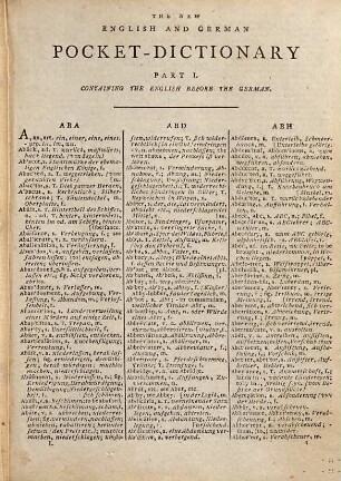 The new pocket-dictionary of the English and German languages : Composed chiefly after the dictionaries of Johnson, Adelung, and others of the best authorities