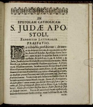 In Epistolam Catholicam S. Judæ Apostoli [...]