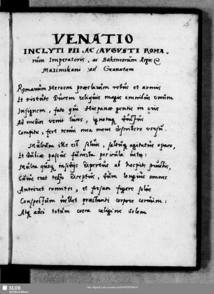 Venatio Imperatoris