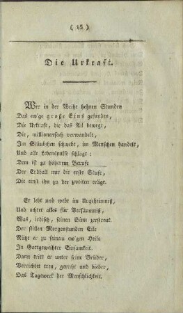Die Urkraft.