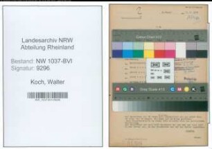 Entnazifizierung Walter Koch , geb. 22.07.1893 ()
