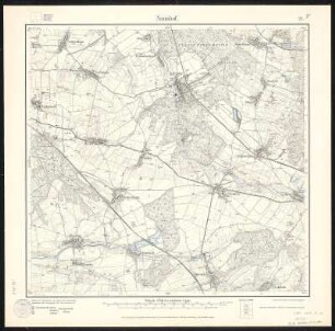 Meßtischblatt 27 : Naunhof, 1912 : Naunhof. - Aufgen. 1905, hrsg. 1907, einz. Nachtr. 1912. - 1:25000. - Leipzig, 1912. - 1 Kt.