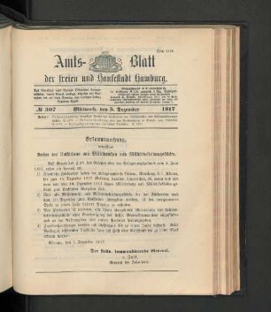 No. 307, 5. Dezember 1917