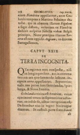 Caput XXIX. Der Terra Incognita