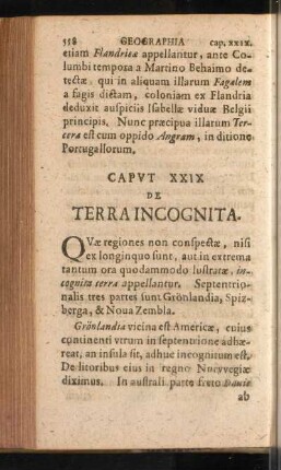 Caput XXIX. Der Terra Incognita