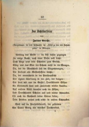 Sammlung der vorzüglichsten Dichtungen, Prologe, Vorträge und Sprüche zur Schiller-Feier 1859, 2
