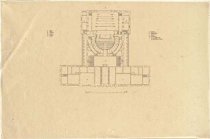 Stegmann, Carl von; Karlsruhe; Theater - Grundriss