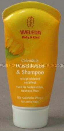 Babyartikel: Waschlotion und Shampoo, leere Verpackung