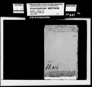Designation der Akten, die am 20. Mai 1763 aus der hiesigen Kammerregistratur nach Scharfeneck geschickt worden