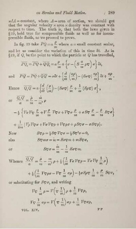 Quaternion investigation on strains and fluid motion. [Fortsetzung].