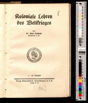 Koloniale Lehren des Weltkrieges
