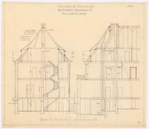 Villa Rewald, Berlin-Lichterfelde: Schnitte 1:50