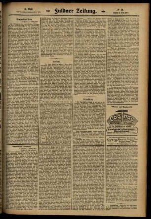 Dritte Ausgabe vom Samstag, den 08. März 1913.