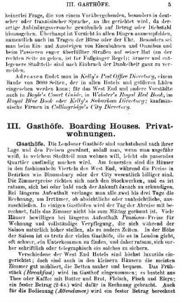 III. Gasthöfe. Pensionen. Privatwohnungen