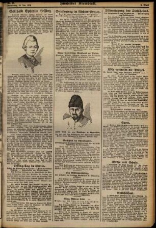 Zweite Ausgabe vom Donnerstag, den 24. Januar 1929.