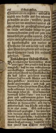 Andächtiges Schul-Gebet.