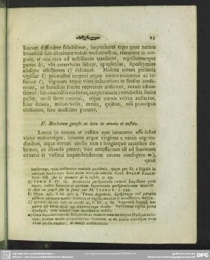 V. Morborum genesis ex luxu in ornatu et vestitu