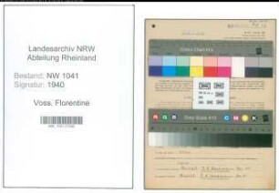 Entnazifizierung Florentine Voss , geb. 31.05.1922 ()