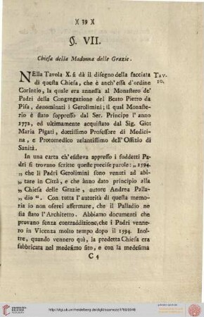 VII. Chiesa della Madonna delle Grazie