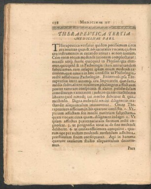 Therapeutica Tertia Medicinae Pars.
