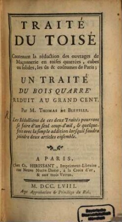 Traité du Toisé