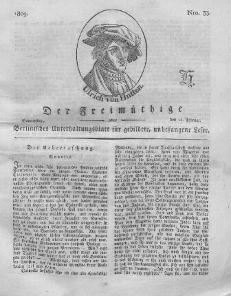 Nro. 33., Donnerstag, den 16. Februar 1809