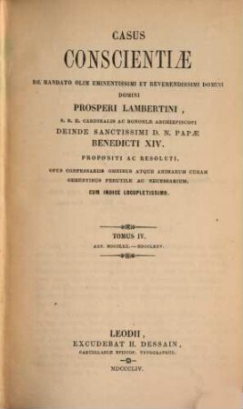 Casus conscientiae, 4