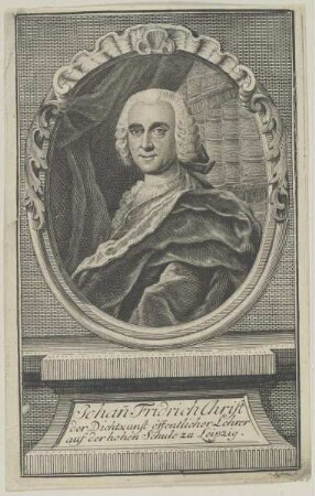 Bildnis des Johann Fridrich Christ