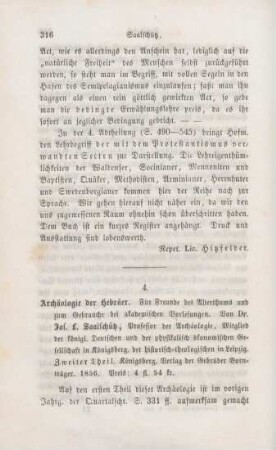316-323 [Rezension] Saalschütz, Joseph Levin, Archäologie der Hebräer