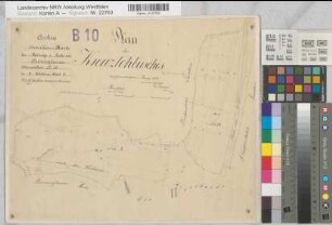 Dortmund - Castrop - Rauxel, Teilung der Gemeinheiten Brüninghausen, Oestrich, Dingen und Deininghausen, Bl.6 Brouillonkarte Kreuzlohbusch