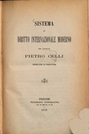 Sistema di diritto internazionale moderno